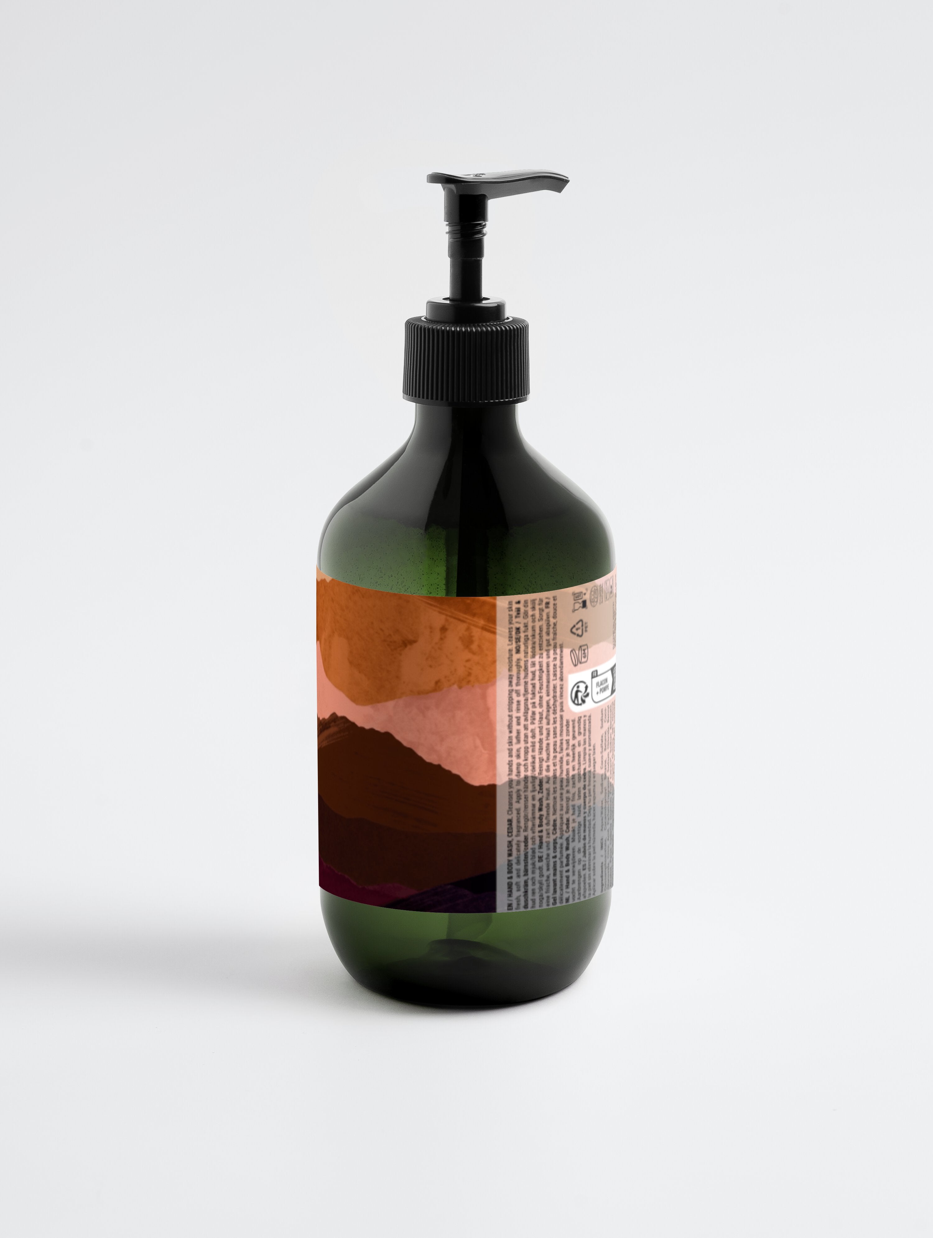 Hand & Body Wash, Peppermint & Dark Cedar
